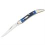 Case Knives 2804E Engraved Small Texas Toothpick Pocket Knife with Navy Blue Bone Handles Case Knives 2804E Engraved Small Texas Toothpick Pocket Knife with Navy Blue Bone Handles