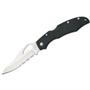Byrd Brand Knives 03GPS Part Serrated Blade Cara Cara Lockback Knife with Black Handles Byrd Brand Knives 03GPS Part Serrated Blade Cara Cara Lockback Knife with Black Handles