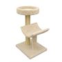 Molly and Friends "Simple Sleeper" Premium Handmade 2-Tier Cat Tree with Sisal, Model 23, Beige