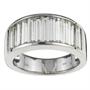 18K White Gold 2 7/8ct TDW Diamond Baguette Ring 18K White Gold 2 7/8ct TDW Diamond Baguette Ring