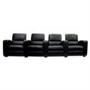 Wholesale Interiors HT638-Black 4 Seat Black Leather Theatre Seating Wholesale Interiors HT638-Black 4 Seat Black Leather Theatre Seating