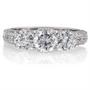 Sterling Silver 925 Round Cubic Zirconia CZ 3-Stone Ring - Size 8 Wedding Engagement Ring Jewelry Sterling Silver 925 Round Cubic Zirconia CZ 3-Stone Ring - Size 8 Wedding Engagement Ring Jewelry