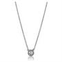 Sterling Silver 925 Round Cubic Zirconia CZ Solitaire Pendant Necklace Jewelry Sterling Silver 925 Round Cubic Zirconia CZ Solitaire Pendant Necklace Jewelry