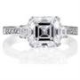 Sterling Silver Asscher Cubic Zirconia CZ 3-Stone Ring - Size 7 Wedding Engagement Ring Jewelry Sterling Silver Asscher Cubic Zirconia CZ 3-Stone Ring - Size 7 Wedding Engagement Ring Jewelry