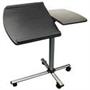 Split-Top Laptop Caddy Portable Adjustable Rolling Computer Desk (Black/Silver) Split-Top Laptop Caddy Portable Adjustable Rolling Computer Desk (Black/Silver)