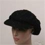 Sequin Knit Newsboy Cap-Black Sequin Knit Newsboy Cap-Black